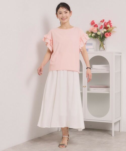 ITS'DEMO / イッツデモ カットソー | カットサッカー袖フリルトップス | 詳細6