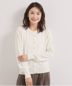 ITS'DEMO / イッツデモ カーディガン・ボレロ | 【UVカット／毛玉防止／手洗い可】クルーネックニットカーディガン