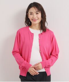 ITS'DEMO / イッツデモ カーディガン・ボレロ | 【UVカット／毛玉防止／手洗い可】クルーネックニットカーディガン