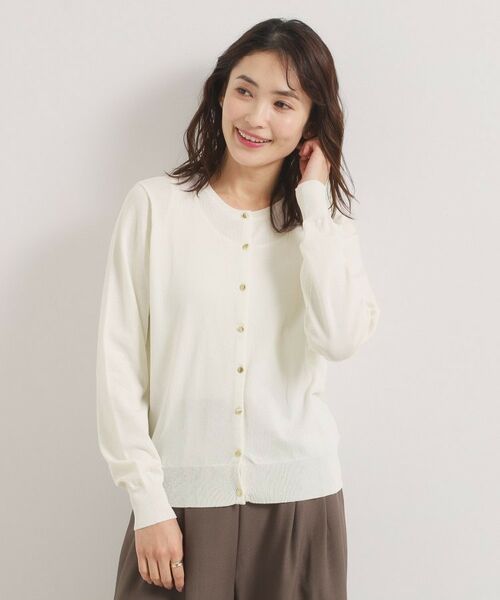 ITS'DEMO / イッツデモ カーディガン・ボレロ | 【UVカット／毛玉防止／手洗い可】クルーネックニットカーディガン | 詳細1