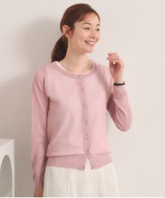 ITS'DEMO / イッツデモ カーディガン・ボレロ | 【手洗い可】ラメニットクルーネックカーディガン