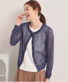 ITS'DEMO / イッツデモ カーディガン・ボレロ | 【手洗い可】ラメニットクルーネックカーディガン