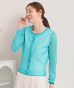 ITS'DEMO / イッツデモ カーディガン・ボレロ | 【手洗い可】ラメニットクルーネックカーディガン