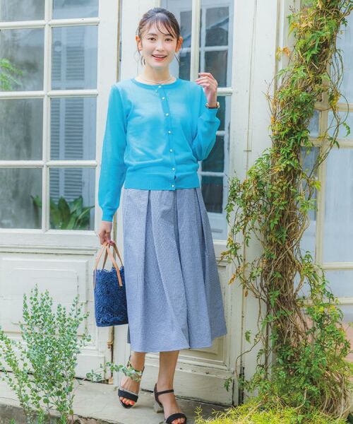 ITS'DEMO / イッツデモ カーディガン・ボレロ | 【手洗い可】ラメニットクルーネックカーディガン | 詳細1