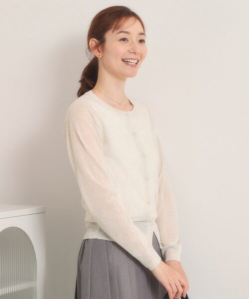 ITS'DEMO / イッツデモ カーディガン・ボレロ | 【手洗い可】ラメニットクルーネックカーディガン | 詳細3