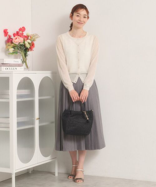 ITS'DEMO / イッツデモ カーディガン・ボレロ | 【手洗い可】ラメニットクルーネックカーディガン | 詳細4