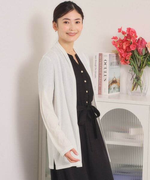 ITS'DEMO / イッツデモ カーディガン・ボレロ | シアーテレコ着流しカーディガン | 詳細1