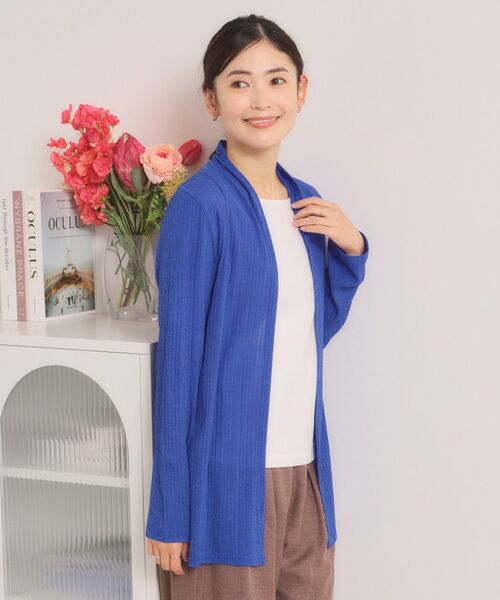 ITS'DEMO / イッツデモ カーディガン・ボレロ | シアーテレコ着流しカーディガン | 詳細13
