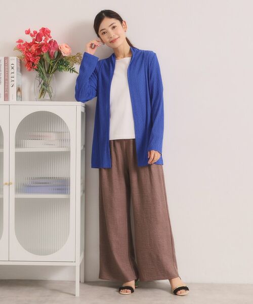 ITS'DEMO / イッツデモ カーディガン・ボレロ | シアーテレコ着流しカーディガン | 詳細14