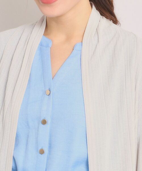 ITS'DEMO / イッツデモ カーディガン・ボレロ | シアーテレコ着流しカーディガン | 詳細20