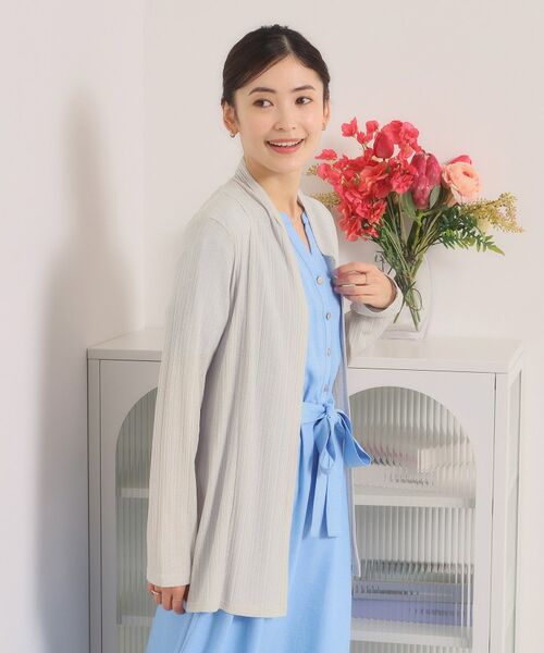 ITS'DEMO / イッツデモ カーディガン・ボレロ | シアーテレコ着流しカーディガン | 詳細5