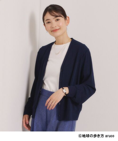 ITS'DEMO / イッツデモ カーディガン・ボレロ | 【aruco×ITS’DEMO】UVカットカーディガン（ネイビー(094)）
