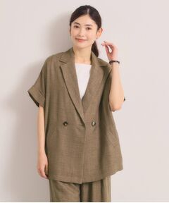 ITS'DEMO / イッツデモ テーラードジャケット | 【UVケア／接触冷感／吸水速乾／洗濯機OK】柔らかリネンライクジャケット