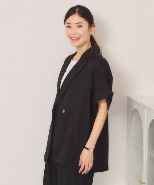 ITS'DEMO / イッツデモ テーラードジャケット | 【UVケア／接触冷感／吸水速乾／洗濯機OK】柔らかリネンライクジャケット | 詳細1