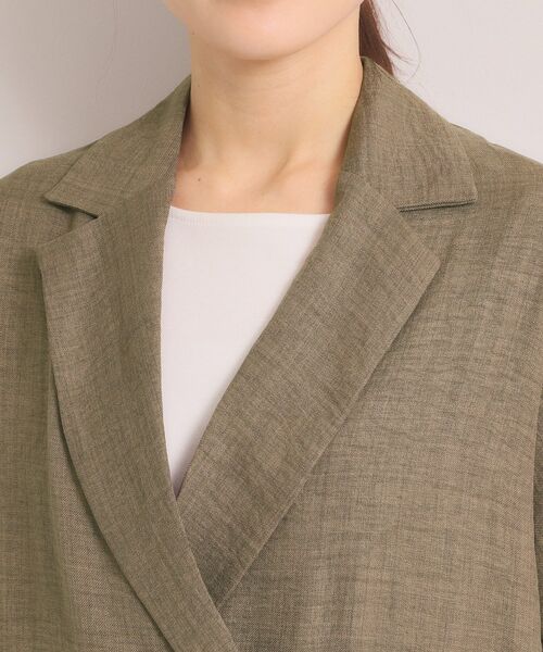 ITS'DEMO / イッツデモ テーラードジャケット | 【UVケア／接触冷感／吸水速乾／洗濯機OK】柔らかリネンライクジャケット | 詳細12