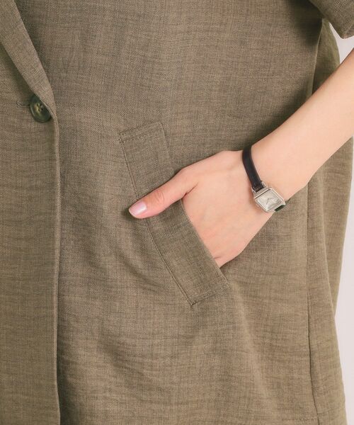 ITS'DEMO / イッツデモ テーラードジャケット | 【UVケア／接触冷感／吸水速乾／洗濯機OK】柔らかリネンライクジャケット | 詳細16