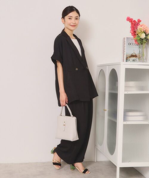 ITS'DEMO / イッツデモ テーラードジャケット | 【UVケア／接触冷感／吸水速乾／洗濯機OK】柔らかリネンライクジャケット | 詳細3