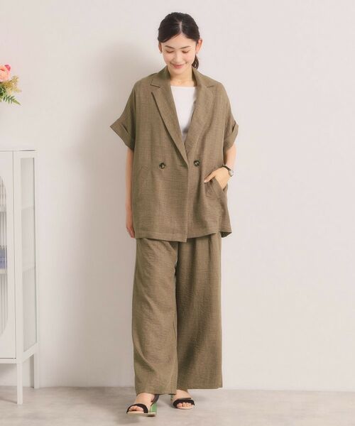 ITS'DEMO / イッツデモ テーラードジャケット | 【UVケア／接触冷感／吸水速乾／洗濯機OK】柔らかリネンライクジャケット | 詳細6