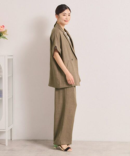 ITS'DEMO / イッツデモ テーラードジャケット | 【UVケア／接触冷感／吸水速乾／洗濯機OK】柔らかリネンライクジャケット | 詳細7