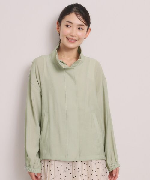 ITS'DEMO / イッツデモ レザーブルゾン・ジャケット | シアースタンドブルゾン（ミントグリーン(021)）