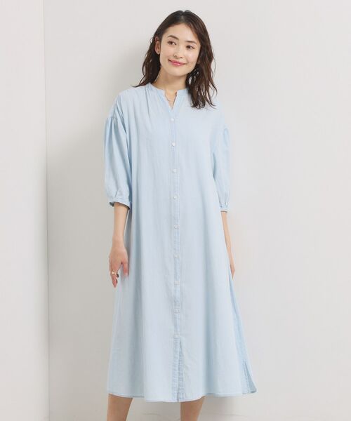 ITS'DEMO / イッツデモ ロング・マキシ丈ワンピース | 【洗濯機OK】シアーデニムワンピース | 詳細1
