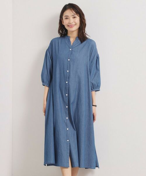 ITS'DEMO / イッツデモ ロング・マキシ丈ワンピース | 【洗濯機OK】シアーデニムワンピース | 詳細10
