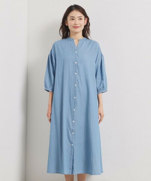 ITS'DEMO / イッツデモ ロング・マキシ丈ワンピース | 【洗濯機OK】シアーデニムワンピース | 詳細13