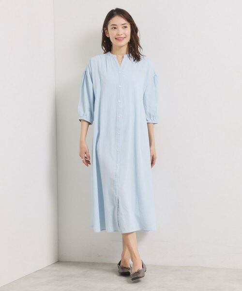 ITS'DEMO / イッツデモ ロング・マキシ丈ワンピース | 【洗濯機OK】シアーデニムワンピース | 詳細3