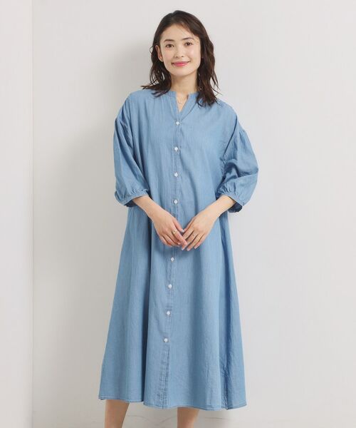 ITS'DEMO / イッツデモ ロング・マキシ丈ワンピース | 【洗濯機OK】シアーデニムワンピース | 詳細5