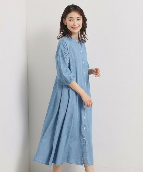 ITS'DEMO / イッツデモ ロング・マキシ丈ワンピース | 【洗濯機OK】シアーデニムワンピース | 詳細6