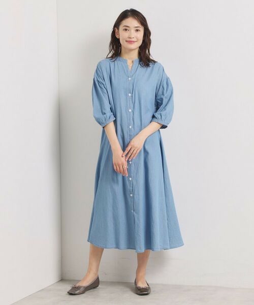 ITS'DEMO / イッツデモ ロング・マキシ丈ワンピース | 【洗濯機OK】シアーデニムワンピース | 詳細7