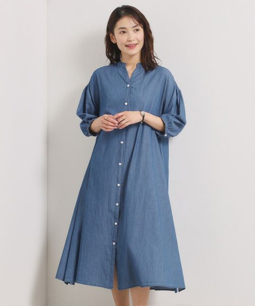 ITS'DEMO / イッツデモ ロング・マキシ丈ワンピース | 【洗濯機OK】シアーデニムワンピース | 詳細9