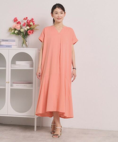 ITS'DEMO / イッツデモ ロング・マキシ丈ワンピース | リネン混ワンピース | 詳細2