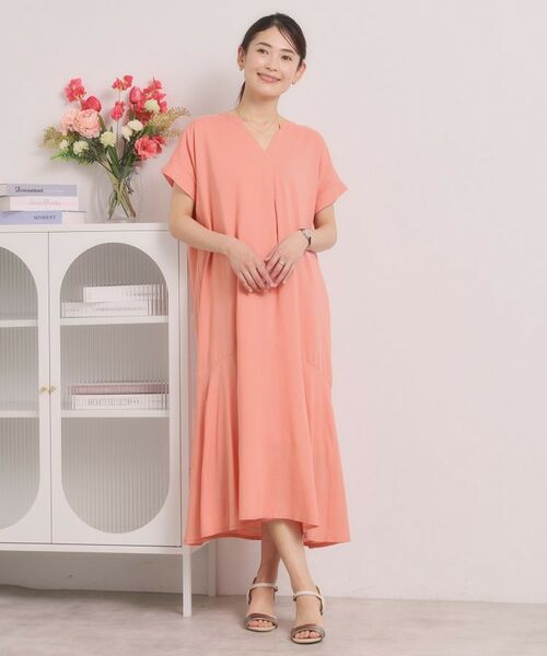 ITS'DEMO / イッツデモ ロング・マキシ丈ワンピース | リネン混ワンピース | 詳細3