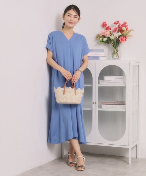 ITS'DEMO / イッツデモ ロング・マキシ丈ワンピース | リネン混ワンピース | 詳細6