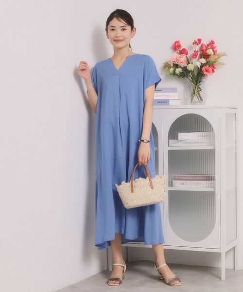 ITS'DEMO / イッツデモ ロング・マキシ丈ワンピース | リネン混ワンピース | 詳細7