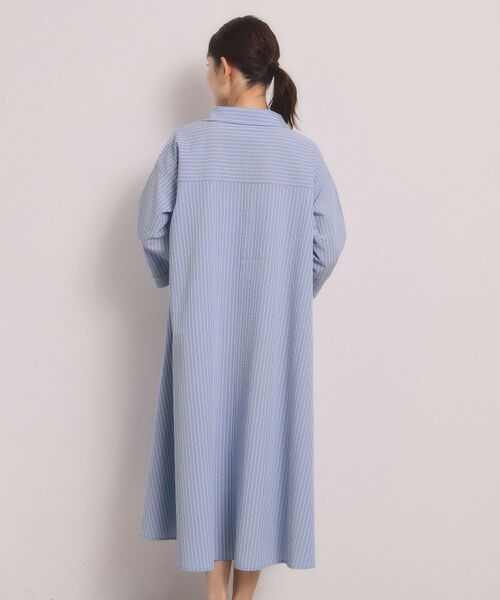 ITS'DEMO / イッツデモ ミニ丈・ひざ丈ワンピース | 【手洗い可】サッカーストライプスキッパーワンピース | 詳細14
