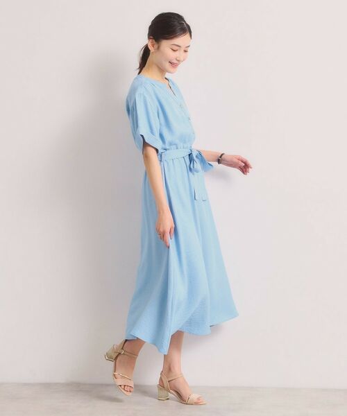 ITS'DEMO / イッツデモ ミニ丈・ひざ丈ワンピース | 【UVケア／イージーケア／洗濯機OK】柔らかリネンライクワンピース | 詳細11