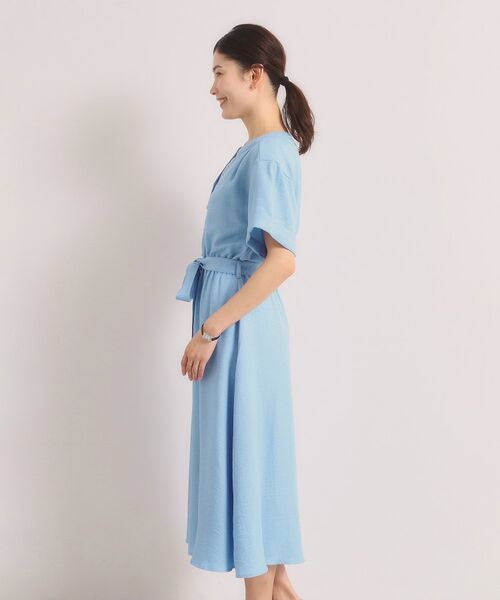 ITS'DEMO / イッツデモ ミニ丈・ひざ丈ワンピース | 【UVケア／イージーケア／洗濯機OK】柔らかリネンライクワンピース | 詳細14