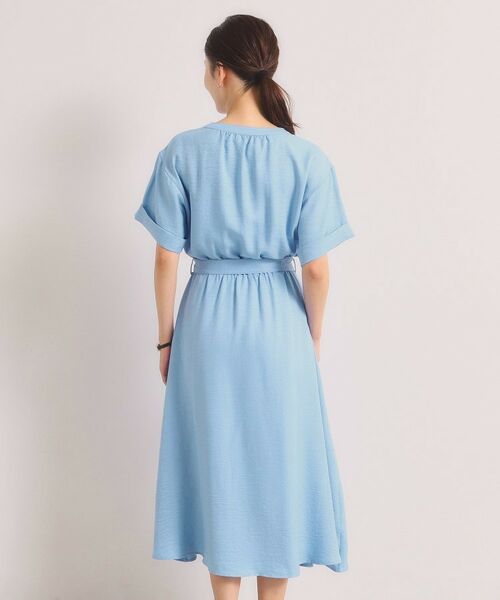 ITS'DEMO / イッツデモ ミニ丈・ひざ丈ワンピース | 【UVケア／イージーケア／洗濯機OK】柔らかリネンライクワンピース | 詳細15