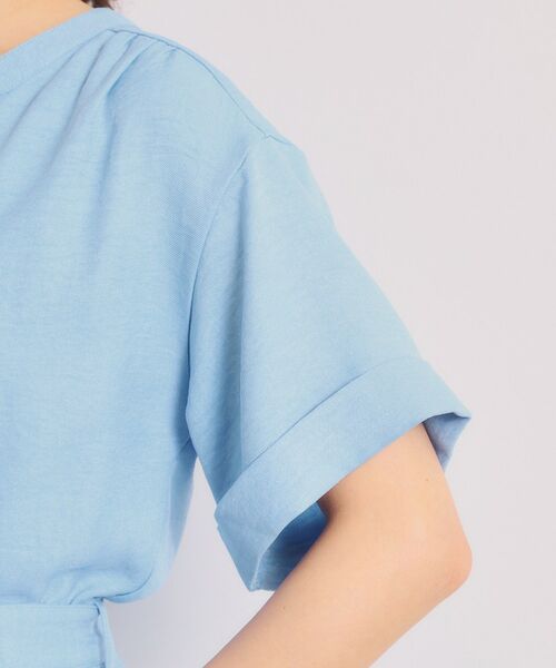 ITS'DEMO / イッツデモ ミニ丈・ひざ丈ワンピース | 【UVケア／イージーケア／洗濯機OK】柔らかリネンライクワンピース | 詳細17