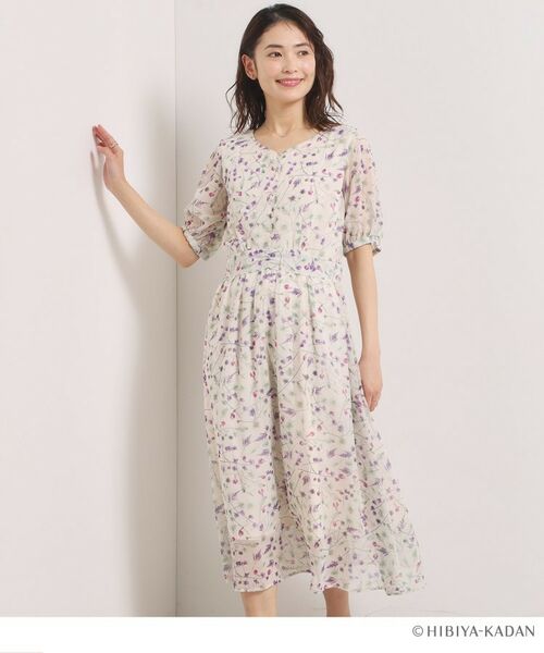 ITS'DEMO / イッツデモ ロング・マキシ丈ワンピース | 【ITS’DEMO × HIBIYA－KADAN】ドビーワンピース（アイボリー(104)）