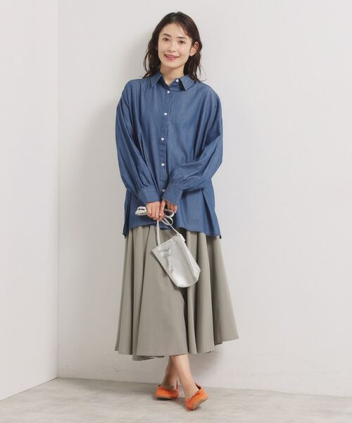 ITS'DEMO / イッツデモ シャツ・ブラウス | 【洗濯機OK】シアーデニムシャツ | 詳細10