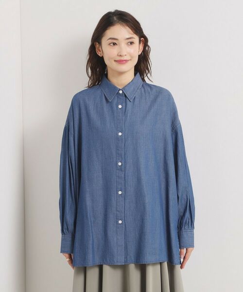 ITS'DEMO / イッツデモ シャツ・ブラウス | 【洗濯機OK】シアーデニムシャツ | 詳細13