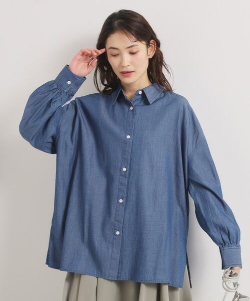 ITS'DEMO / イッツデモ シャツ・ブラウス | 【洗濯機OK】シアーデニムシャツ | 詳細9