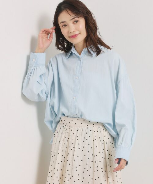 ITS'DEMO / イッツデモ シャツ・ブラウス | 【洗濯機OK】シアーデニムシャツ（サックスブルー(090)）
