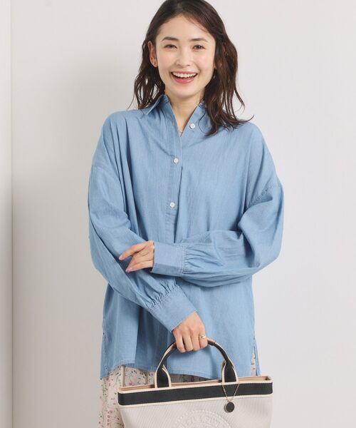 ITS'DEMO / イッツデモ シャツ・ブラウス | 【洗濯機OK】シアーデニムシャツ（ブルー(092)）