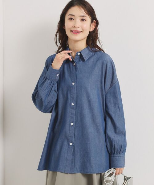 ITS'DEMO / イッツデモ シャツ・ブラウス | 【洗濯機OK】シアーデニムシャツ（ネイビー(094)）