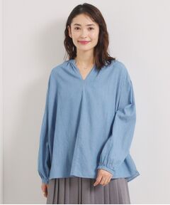 ITS'DEMO / イッツデモ シャツ・ブラウス | 【洗濯機OK】シアーデニムスキッパーブラウス