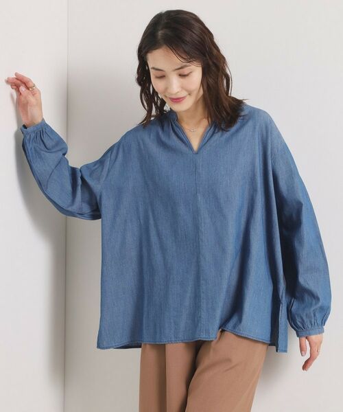 ITS'DEMO / イッツデモ シャツ・ブラウス | 【洗濯機OK】シアーデニムスキッパーブラウス | 詳細10